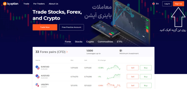 ثبت نام در آی کیو آپشن ، نحوه ثبت نام در بروکر IQ Option ، آموزش ثبت نام ای کیو اپشن