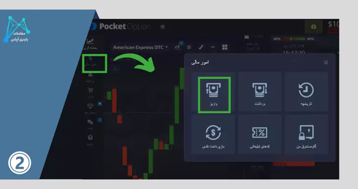 نحوه واریز پول به پاکت آپشن نحوه واریز به پاکت آپشن آموزش واریز و برداشت پاکت آپشن واریز پول به پاکت آپشن 
