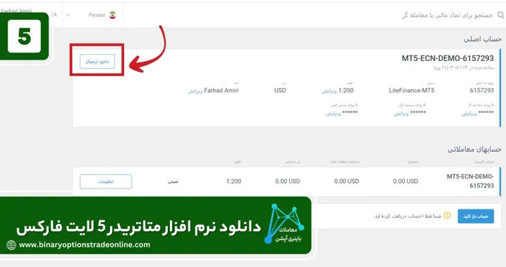 انواع حساب در لایت فارکس دانلود متاتریدر 5 لایت فارکس حساب های لایت فارکس لایت فارکس بدون فیلتر